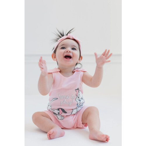 Disney Disney Classics Patch Macaco infantil para meninas e tiara rosa 5T 1