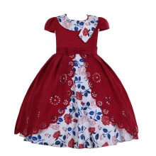 Vestido floral cosplay life para meninas e jovens adultos moda flor cintura infantil festa festival vestido de 5 a 9 anos (vermelho 7 anos)