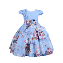 Cosplay Life Blomsterkjole til piger og unge voksne Modeblomster talje B?rnefest Festivalkjole i alderen 5-9 ?r (bl? 6 ?r)