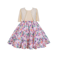 Cosplay Life Blomsterkjole til piger og unge voksne Modeblomster talje B?rnefest Festivalkjole i alderen 5-9 ?r (fersken 7YRS)