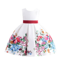 Vestido floral cosplay life para meninas e jovens adultos moda flor cintura infantil festa festival vestido de 5 a 9 anos (vermelho 7 anos)