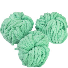 iDIY Chunky Yarn 3-pack ngler (72 Yards) -Mintgrnt- Fluffy Chenille-garn Perfekt til blde plader og babytpper til armstrik og gr-det-selv-h
