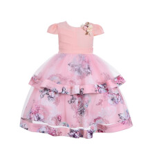 Cosplay Life Blomsterkjole til piger og unge voksne Modeblomster talje B?rnefest Festivalkjole i alderen 5-9 ?r (Peach 9YRS)