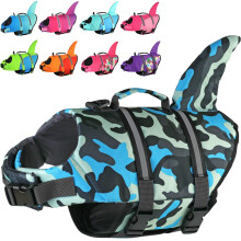 Doglay Dog Life Jacket Ripstop Cute Shark Dog Colete salva-vidas com flutuabilidade superior e ala de resgate Coletes salva-vidas ajustveis ???