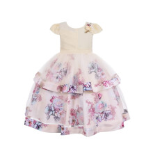 Cosplay Life Blomsterkjole til piger og unge voksne Modeblomster talje B?rnefest Festivalkjole i alderen 5-9 ?r (Champagne 9YRS)