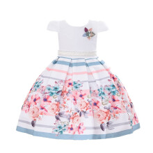 Cosplay Life Blomsterkjole til piger og unge voksne Modeblomster talje B?rnefest Festivalkjole i alderen 5-9 ?r (hvid 7 ?r)