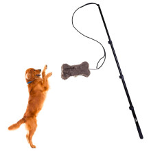 Brinquedo SwiftPaws Flirt Pole - Para ces - Extensvel at 48 e dobrvel at 16 - Todo em alumnio + linha Paracord - Fornece exerccio e estimu