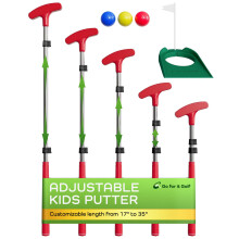 Go for It Golf Kids Putter - Eixo extensvel para golfistas juniores - Tamanho ajustvel para mo direita e esquerda - Clube de treinamento perfe