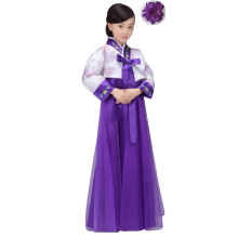 CBTRFASHION Coreano Meninas Crianas Crianas Hanbok Traje Vestido Conjunto (5-6 anos (120 cm) Roxo)