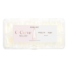 Kiara sky neglespidser | C Curve Stiletto Natural | 500 styk | XXL L?ngde | 10 st?rrelser