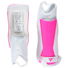 adidas Unisex-Child Tiro Soft Ground Match Shin Guards White/Team Shock Pink/White Small