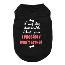 Katenpid Hunde-Shirts, bedruckte Haustierkleidung mit lustigen Buchstaben, Sommer-Haustier-T-Shirts, coole Welpen-Shirts, atmungsaktives Hunde-Ou