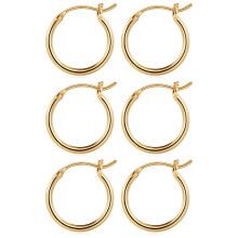 M MOOHAM Brincos de argola de ouro para mulheres  Argola pequena hipoalergnica banhada a ouro 14k conjunto de brincos de prata esterlina para m