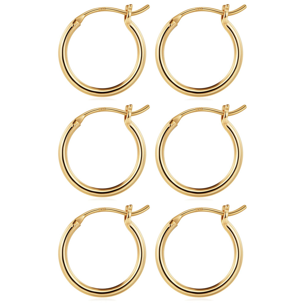 Mooham Gold Hoop Orecchini Per Donne - Ipoallergenico Small Hoop 14K Orecchini Sterling Sterling Sterling Sterling Sterling Set For Women Jewelry-image