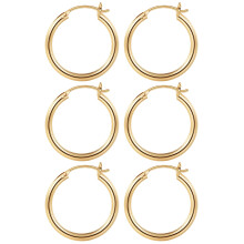 Brincos de argola de ouro M MOOHAM para mulheres  conjunto pequeno de brincos de argola grossos hipoalergnicos banhados a ouro 14k para joias f