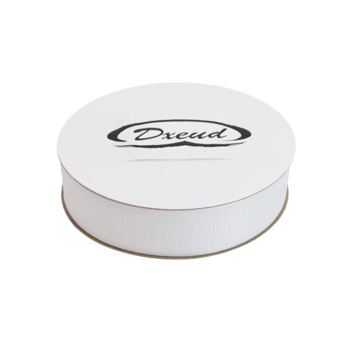 DXEUD Solid Grosgrain Ribbon 25 Yard Each Roll 100% Polyester Woven Edge (1""""  White) 2