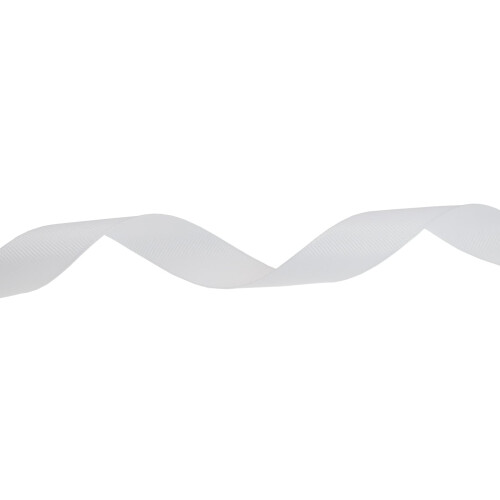 DXEUD Solid Grosgrain Ribbon 25 Yard Each Roll 100% Polyester Woven Edge (1""""  White) 1