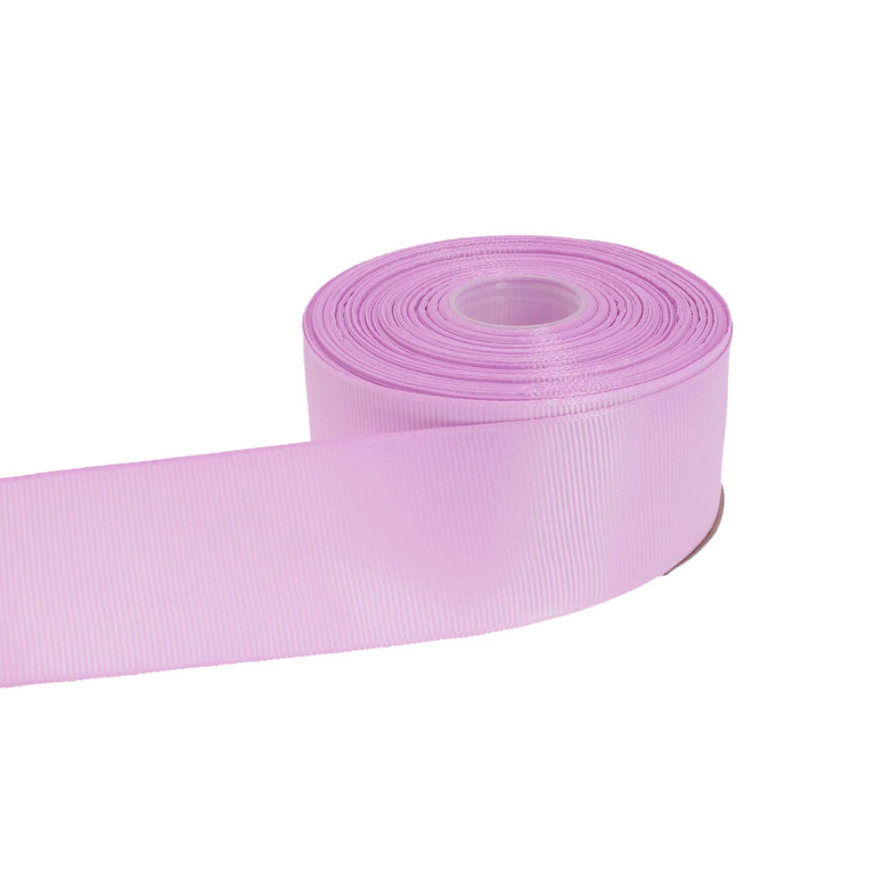 Dxeud Ripsband, Massiv, 25 Yards Pro Rolle, 100 % Polyester, Gewebter Rand (1/1-2 Zoll, Lila/Rosa)-image