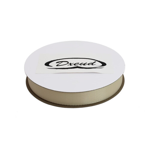 DXEUD Solid Grosgrain Ribbon 25 Yard Each Roll 100% Polyester Woven Edge (1/2""""  Beige) 2