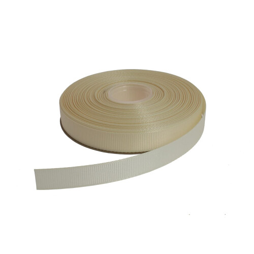 DXEUD Solid Grosgrain Ribbon 25 Yard Each Roll 100% Polyester Woven Edge (1/2""""  Beige)