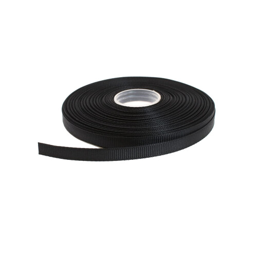 DXEUD Solid Grosgrain Ribbon 25 Yard Each Roll 100% Polyester Woven Edge (1/4""""  Black)