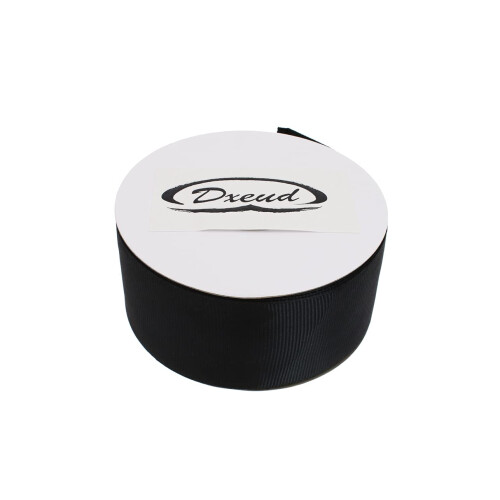 DXEUD Solid Grosgrain Ribbon 25 Yard Each Roll 100% Polyester Woven Edge (1/1-2""""  Black) 2