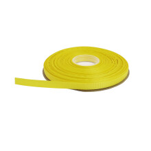 Wstazka rypsowa DXEUD o dlugosci 25 jardσw w kazdej rolce, 100% poliestru, tkana krawedz (1/4 """" zσlta)