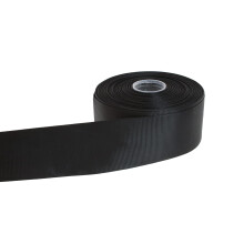 DXEUD Solid Grosgrain Ribbon 25 Yard Each Roll 100% Polyester Woven Edge (1/1-2"""" Black)