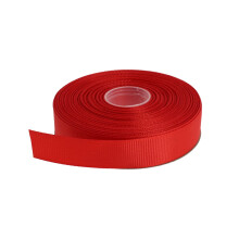 DXEUD Solid Grosgrain Ribbon 25 Yard Each Roll 100% Polyester Woven Edge (3/4"""" Red)