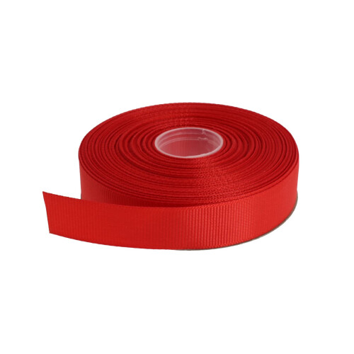 DXEUD Solid Grosgrain Ribbon 25 Yard Each Roll 100% Polyester Woven Edge (3/4""""  Red)