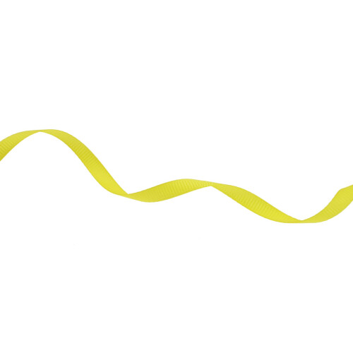 DXEUD Solid Grosgrain Ribbon 25 Yard Each Roll 100% Polyester Woven Edge (1/4""""  Yellow) 1