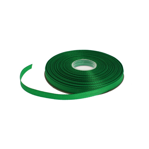 DXEUD Solid Grosgrain Ribbon 25 Yard Each Roll 100% Polyester Woven Edge (1/4""""  Green)