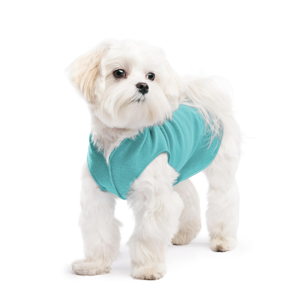 Gold Paw Stretch-Fleece-Hundemantel, Dehnbarer Haustierpullover, Maschinenwaschbarer Pullover F R Winter Und Herbst, T Rkis, 8-image