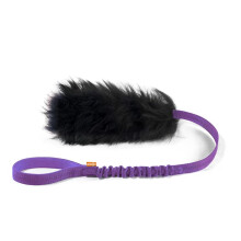 Howgo co corda brinquedo co bungee chaser brinquedo 100% pele de carneiro cheiro rebocador brinquedo para todas as raas (roxo longo sem bola)