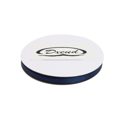 DXEUD Solid Grosgrain Ribbon 25 Yard Each Roll 100% Polyester Woven Edge (1/4""""  Dark Blue) 2