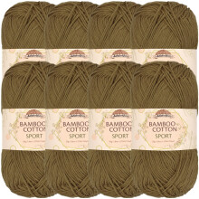 JubileeYarn Bambus-Baumwoll-Sportgarn     50 g/Strang     Kastanienbraun     8 Str   nge