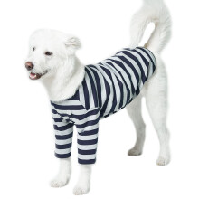 Lucky Petter Hunde-Baumwollhemden f   r kleine und gro   e Hunde, Rugby-Streifen-T-Shirts, weiches, atmungsaktives Hundehemd, Haustierkleidung (5X-La