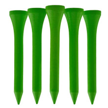 TH Golf 100 STK Golf Tees i tr | Flere farver og strrelser | Premium Castle T-shirts (38 mm neongrn)