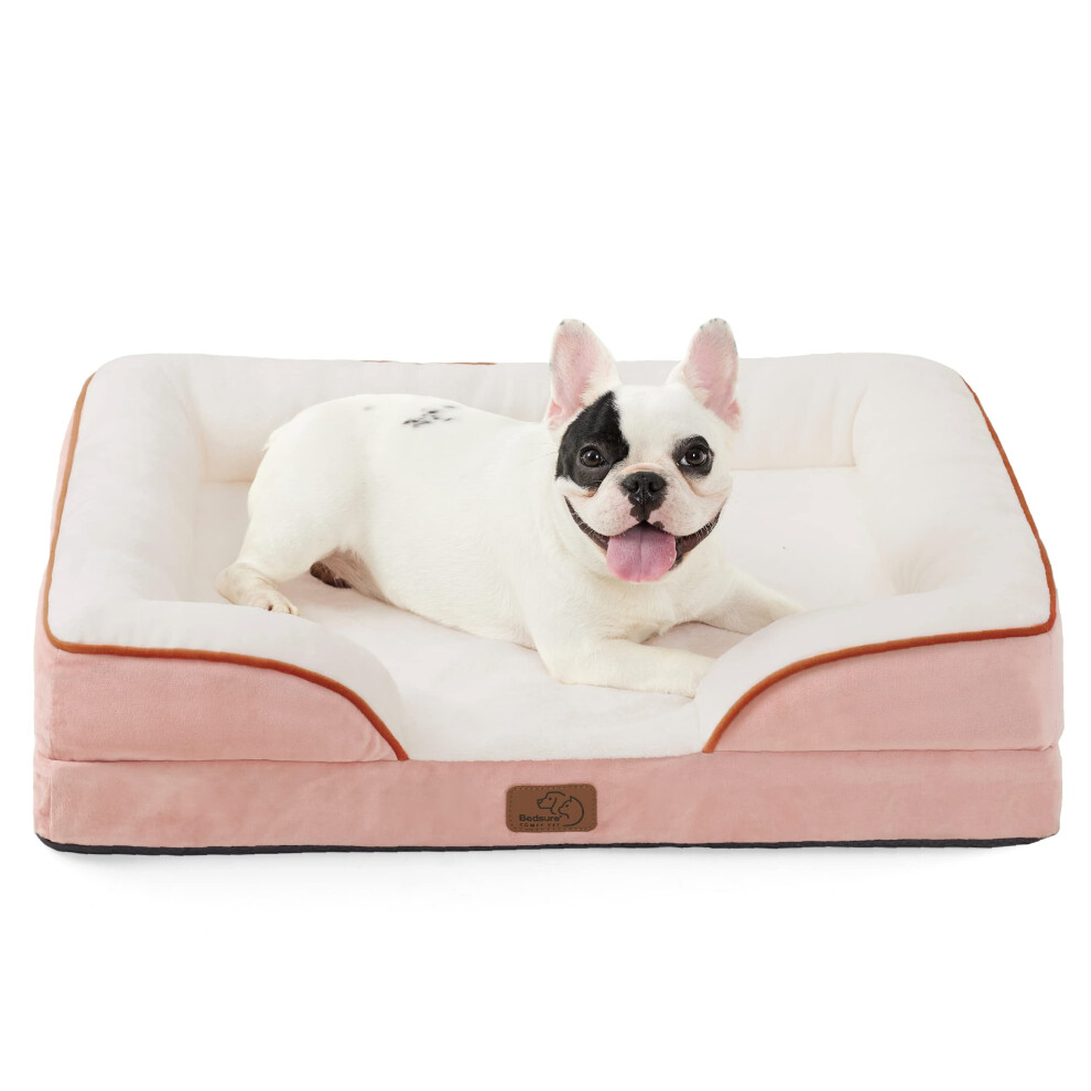 Bedsure Orthopedic Dog Bed for Medium Dogs - Waterproof Dog Sofa Beds Medium Supportive Foam Pet Couch Bed with Removable Washable Cover Waterproof