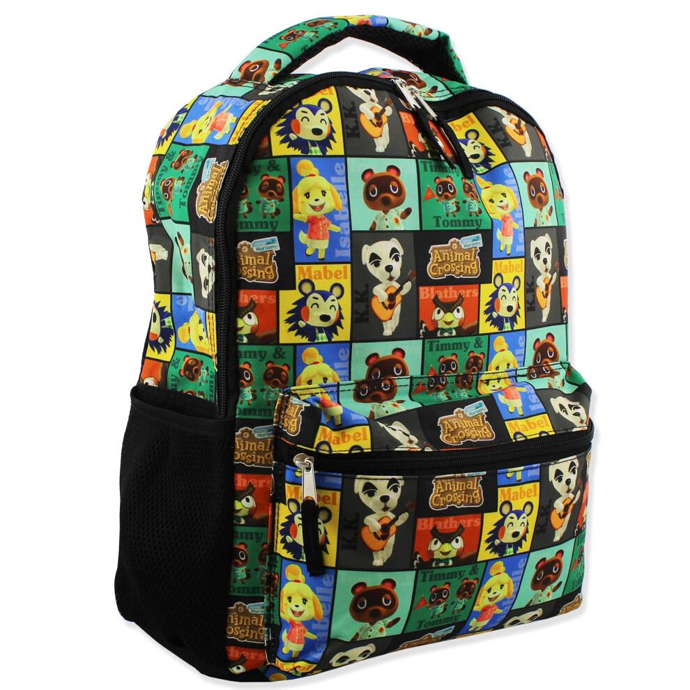 Nintendo Animal Crossing Kids 16 Inch School Backpack (One Size  Black)