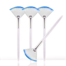 Soft 'N Style Taklon Fan Mask Brush Sureapplikator fr Glykol-Peeling/Masken (4 wei/blau)