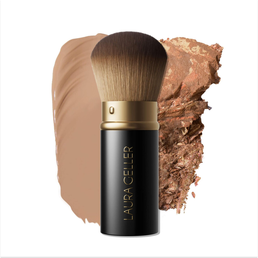 Laura Geller Beauty Laura Geller Dual-Ended Blush And Bronzer Precision Brush | Fluffy Powder Brush Contour & Define Vegan Bristles