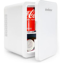 Enventor Mini Fridge 4 Litre, 6 Can Mini Fridges for Bedrooms, AC+12V DC Power Cooler