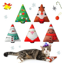 Christmas Catnip Leget?j Interaktive katte 5 STK Cat Nip Leget?j/Kitting Chew Plys Gave/Bedste Lege Kick Stuff/Kitty Fyldte Tandpude/S?de og bl?d