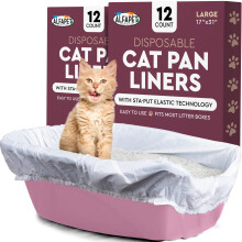 Alfapet Katzentoiletteneinlage Elastische Einwegeinlagen 24 Stck fr mittelgroe und groe Katzentoiletten mit Sta-Put-Technologie fr festen,