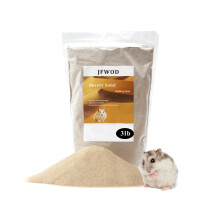 JFWOD Hamster Bath Sand 3lb Areia do deserto livre de poeira ou areia potty para hamster chinchilas Gerbil ratos srios pequenos animais (bege)