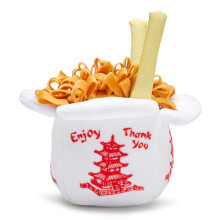 Barkbox Squeaky Dog Toys - Pehmo- ja Squeak Chew Lelut | Pentu- ja lemmikkilelut pienille ja keskikokoisille koirille | Chow Chow Mein (keskikokoinen