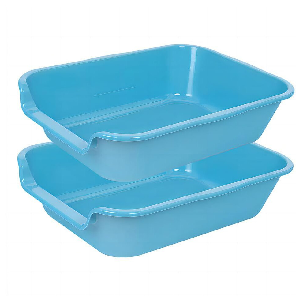 Ying Tutu 2 Pack De Litire De Chats Extra-Grands (Matriau Abs) Location Litire Senior Pour Griatrie Kitty Big Cats Jumbo Pet Safter Boxes T-image