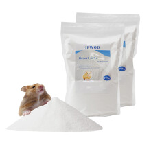 JFWOD Hamsterbadsand 15,4 lb dammfri kensand eller pottsand fr hamster Chinchilla Gerbil syriska mss Sm djur (vita)