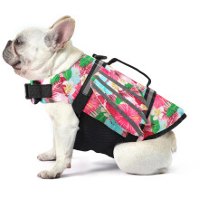 Petglad Colete salva-vidas para ces com asas Colete salva-vidas para ces com ala de resgate flutuante para queixo para ces pequenos, mdios e